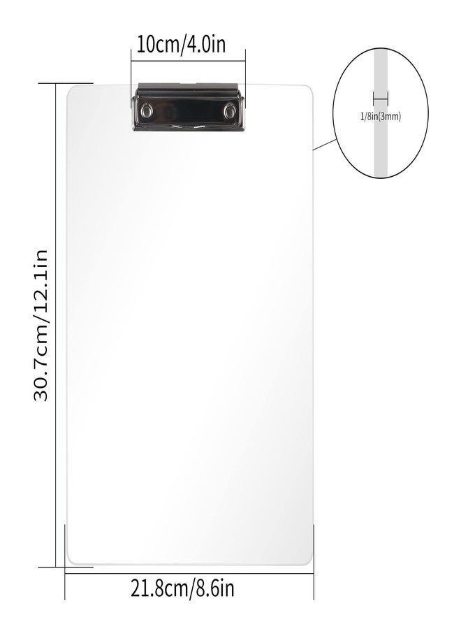 Moocci Thick Acrylic Clear Clipboards Cute Transparent Letter Size Clipboard with Black Strong Clip for A4 Paper, Art Student, Drawing, Office, School, Warehouse, Classroom, Event, 1PC - Image 2