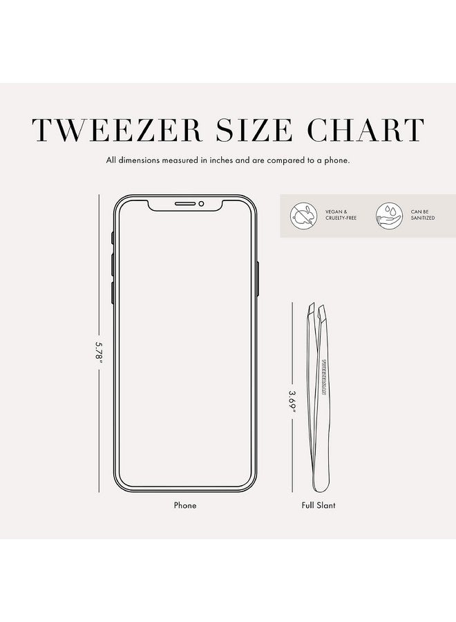 تويزرمان ملقط حواجب مائل من الفولاذ المقاوم للصدأ للنساء والرجال (ستانلس ستيل كلاسيكي) - Image 2