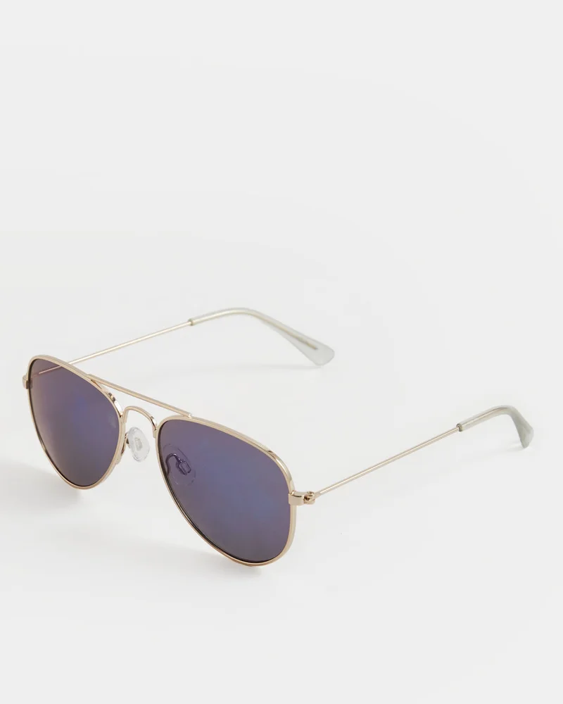 REDTAG Boys Clear Aviator Sunglasses With Printed Case