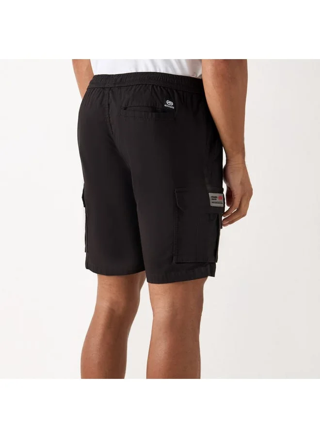 Ecko Unltd. Ecko Unltd Textured Flexi Waist Shorts with Cargo Pockets and Drawstring Closure