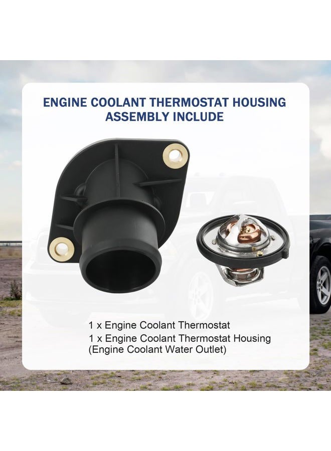 LDMINDA 902-312 53020887AD Engine Coolant Thermostat Housing Assembly Compatible with Chrysler Aspen 07-09, For Dodge Dakota Durango Nitro Ram 1500 Ram 2500 Dakota For Jeep Commander Grand Cherokee Liberty - Image 5