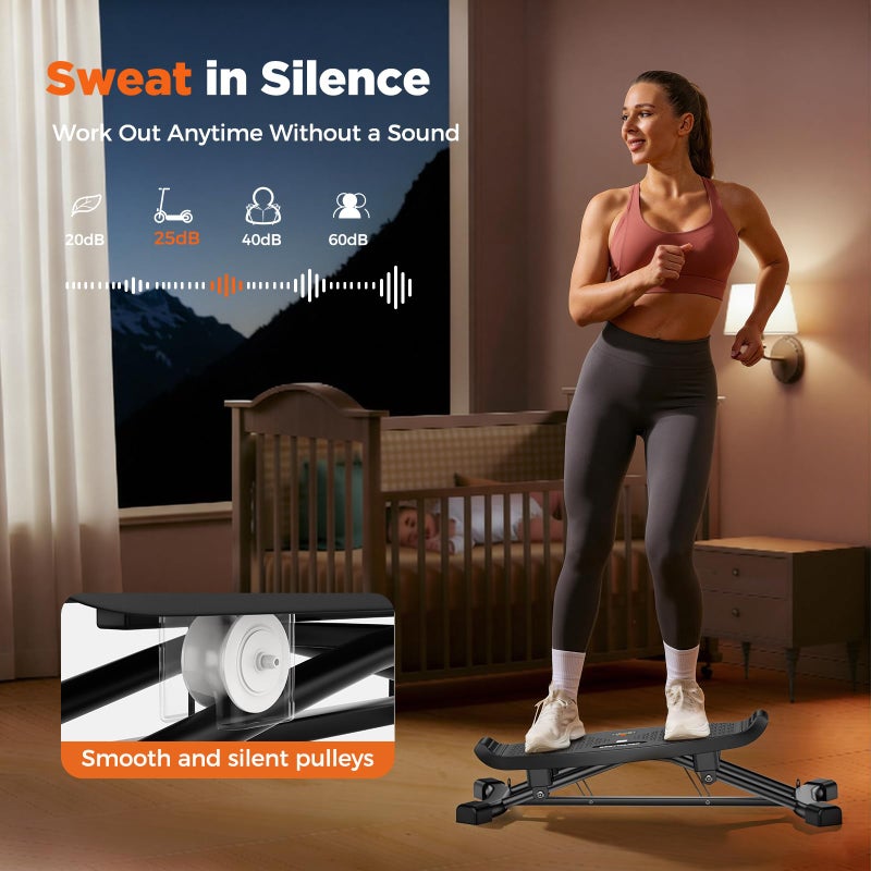 BODYWAKER Balance Board for Full Body Workout, Wobble Board with LCD Monitor & Resistance Bands, 300 lbs Capacity Portable Rocker Board for Home Gym, Cardio, Core & Leg Training (Black) - Image 4