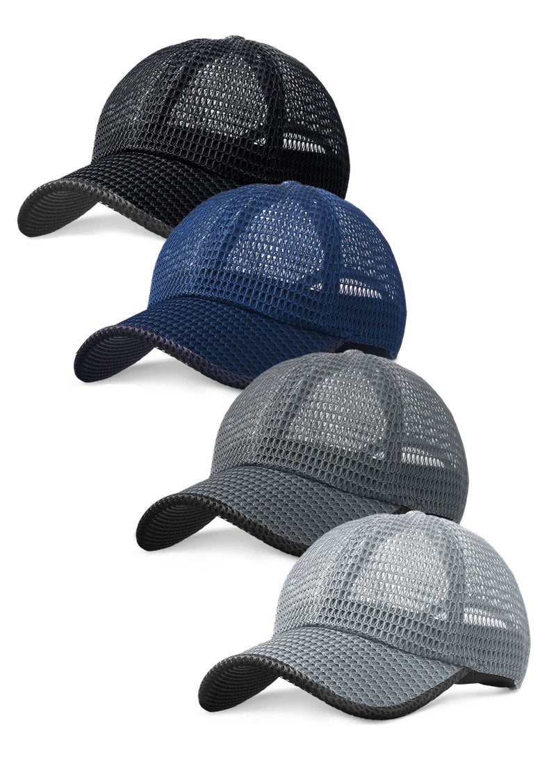 KASTWAVE Summer Mesh Baseball Cap Breathable Full Mesh Hat Casual Trucker Hats Adjustable Quick Dry Cool Hats Mesh Running Hat for Men Women Outdoor Sports - Image 1