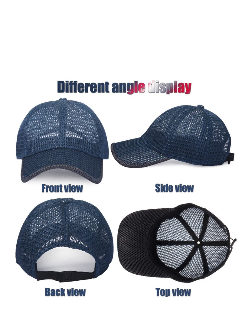 KASTWAVE Summer Mesh Baseball Cap Breathable Full Mesh Hat Casual Trucker Hats Adjustable Quick Dry Cool Hats Mesh Running Hat for Men Women Outdoor Sports - Image 5