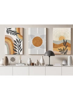 home gallery set three abstract minimalism geometric art hand drawn Printed Canvas wall art