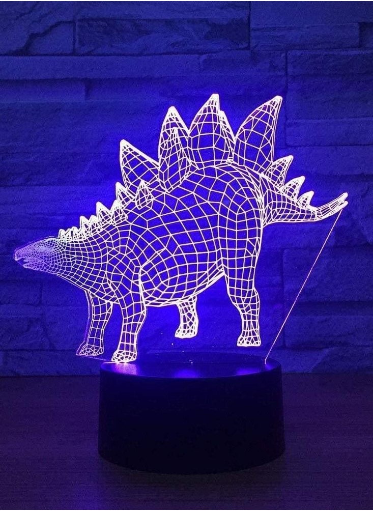 althiqahkey - 3D LED Visual 7/16 Colors Change Kid Touch Button USB Dinosaur Modeling Desk Lamp Baby Sleep Home Decor Lighting Multicolor Night Light Gift - Image 1
