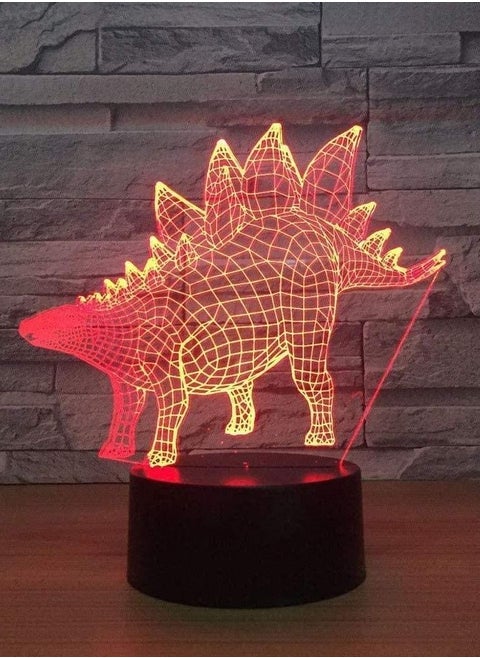 3D LED Visual 7/16 Colors Change Kid Touch Button USB Dinosaur Modeling Desk Lamp Baby Sleep Home Decor Lighting Multicolor Night Light Gift