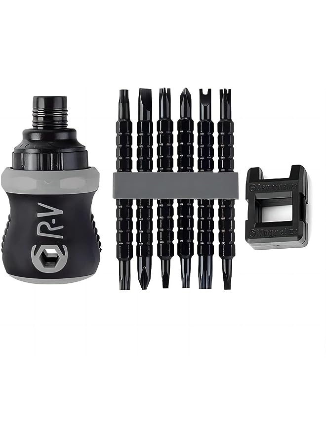 vesus Mini Ratchet Precision Screwdriver Magnetic 13 In 1 Telescopic Labor-Saving Hand Tool Phillips Slotted Dual-purpose Head with Magnetizer - Image 1