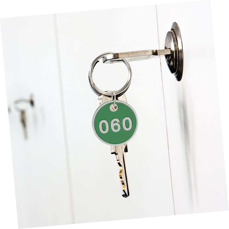 100 Pcs Engraving Number Tags Key Rings Metal ID Tags for Home and Hotel Use - Image 4