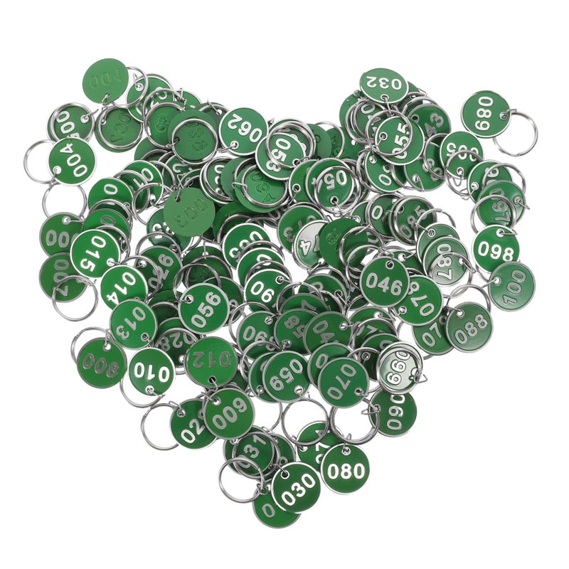 100 Pcs Engraving Number Tags Key Rings Metal ID Tags for Home and Hotel Use - Image 2