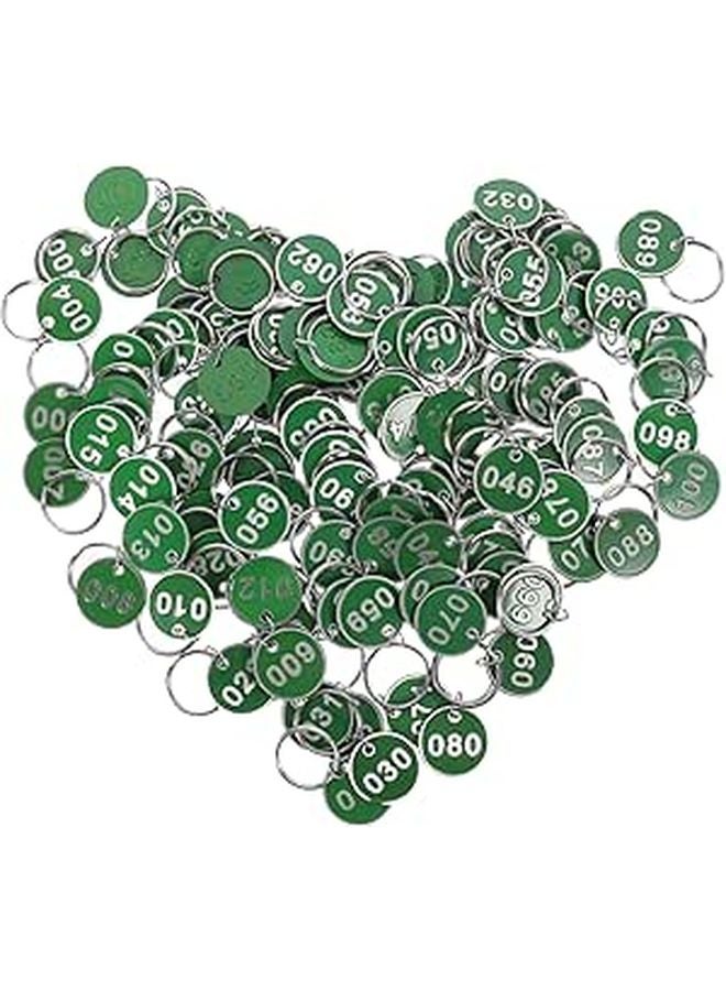 100 Pcs Engraving Number Tags Key Rings Metal ID Tags for Home and Hotel Use - Image 1
