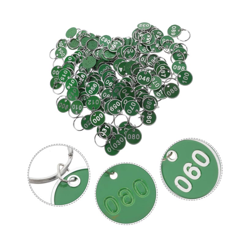 100 Pcs Engraving Number Tags Key Rings Metal ID Tags for Home and Hotel Use - Image 5