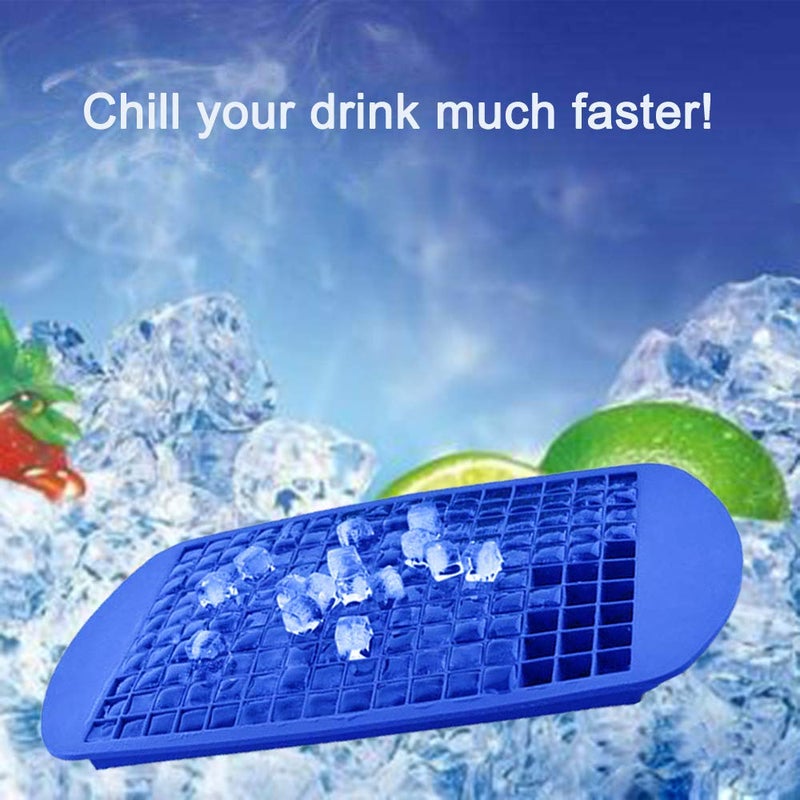 Leeyean Silicone Mini Ice Cube Trays 2 Pack  160 Small Ice Cube Molds Easy Release Crushed Ice Cube For Chilling Whiskey Cocktail  Bpa Free Flexible Stackable And Durable Soft Mold Storage Containers - Image 3