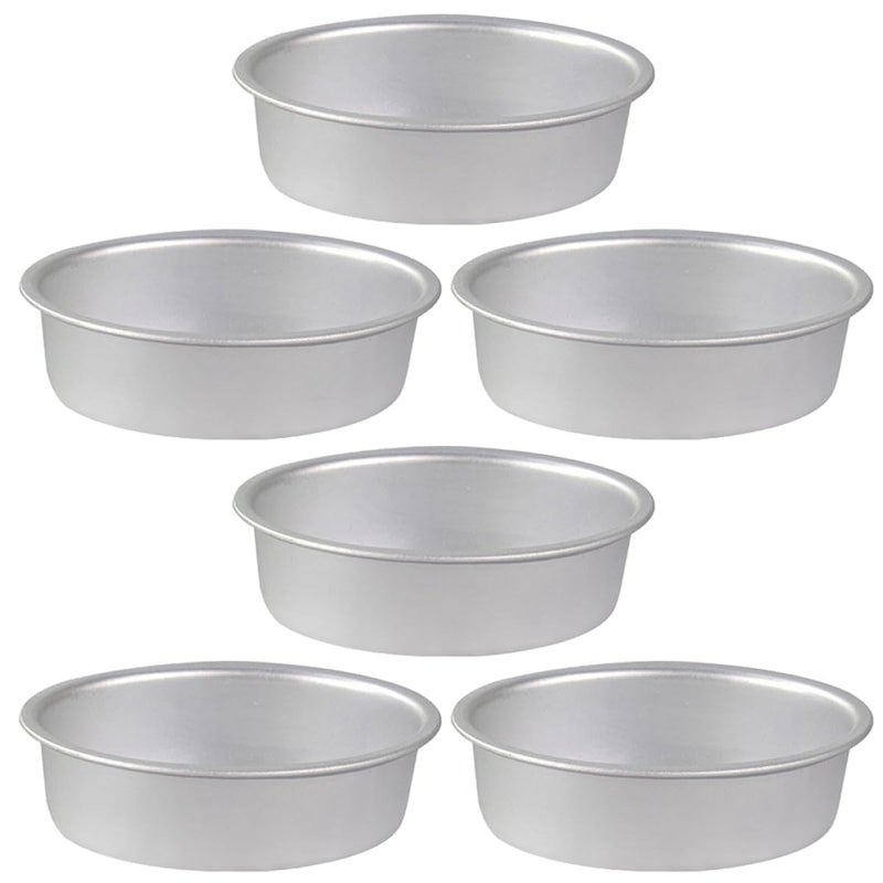 6pcs Anodized Aluminum Oval Cake Pans Non Stick Cheesecake Molds for Baking - Image 2