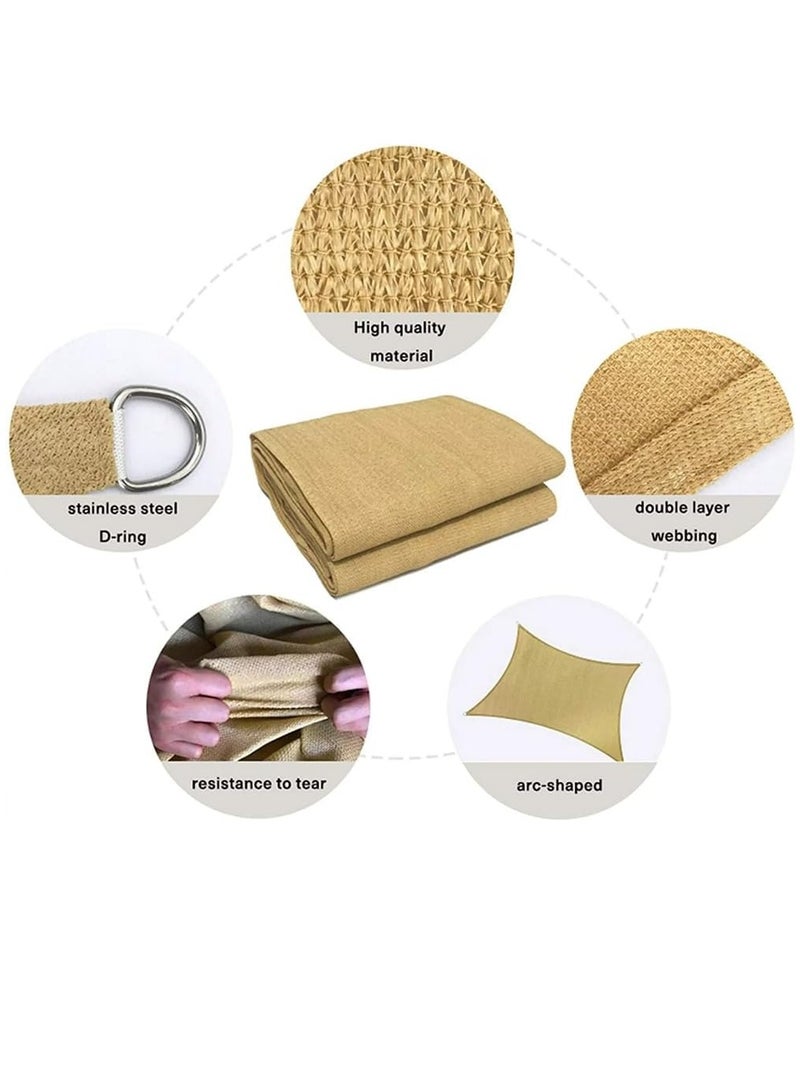 مظلة شمسية مستطيلة الشكل من 𝐅𝐅𝐃 - مظلة خارجية مقاومة للماء، توفر حماية من الأشعة فوق البنفسجية بنسبة 98%، ومقاومة للعفن والبهتان، مثالية للفناء والحديقة وحمام السباحة والشرفة - Image 5