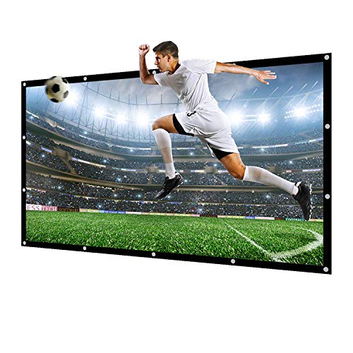 NIERBO Huge Large Projector Screen 300 inch of Thick Canvas Material 16:9 Projection Movies Screen Outdoor Projection Screen for Church School Home Indoor 1.6 Gain Not Include Mount - Image 1