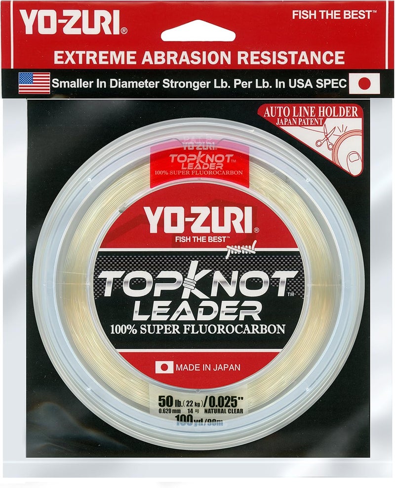 Yo-Zuri Topknot Leader 50LB 100YD Fluorocarbon Fishing Line - Image 1