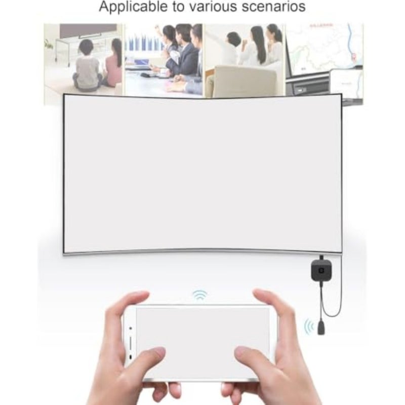 محول دونجل عرض HDMI لاسلكي من X Spring، اتصال ثابت ثنائي النطاق 2.4 جيجا 5 جيجا واي فاي، مستقبل تلفزيون 4K فائق الدقة، يدعم تطابق الشاشة من أجهزة الكمبيوتر المحمولة والأجهزة اللوحية والهواتف - Image 4