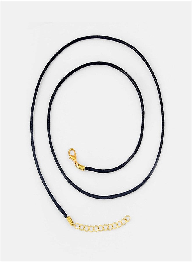 Bonlting 50 Pcs Black Leather Necklace Cord with Gold Snap Clasp, 1.5 MM, 18 Inch, Unique Style, Light Weight, Ideal for Jewelry Making, Beading Supplies - Image 5