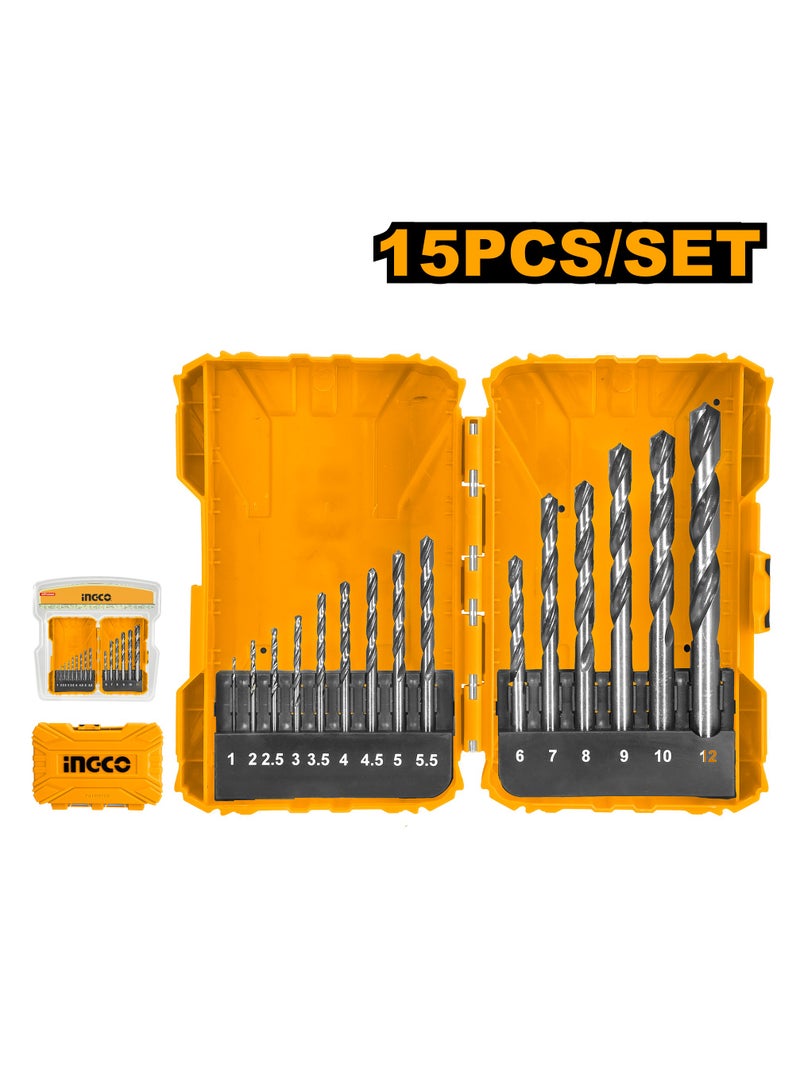 إنجكو مجموعة مثاقب HSS من INGCO، 15 قطعة – AKDL51501 - Image 1