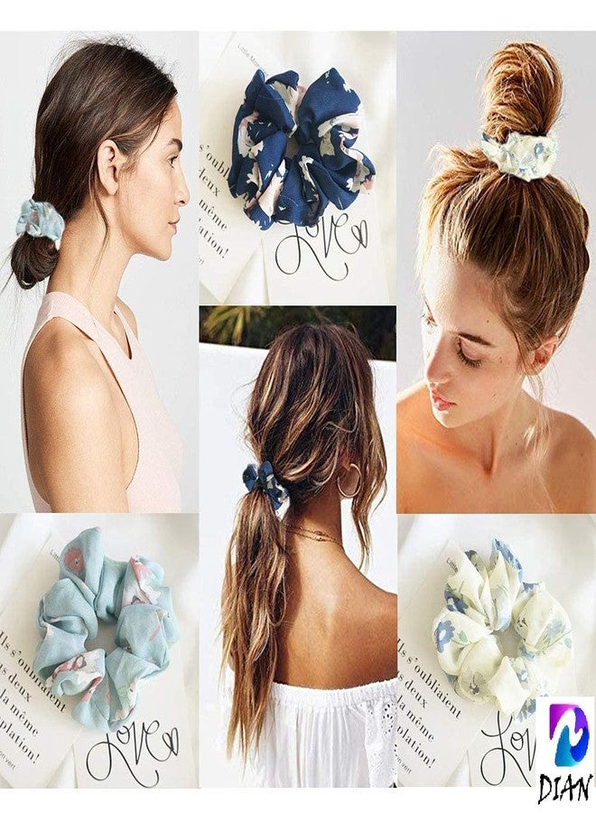 DIAN Multicolor Pack of 16 Hair Scrunchies & Hair bands, Hair Ponytail Holder, Hair Tie, Hair Bow, Rubber Band Printed for Girl, Teens and Women - Image 5