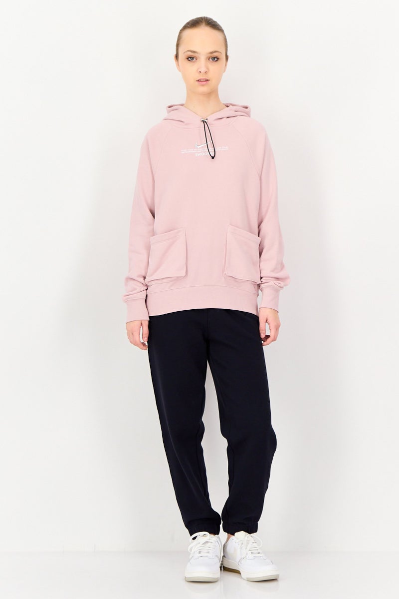 Nike هودي خارجي طويل الأكمام للنساء بحجم كبير، موف - Image 3