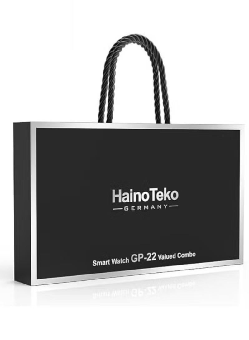 Haino Teko Haino Teko GP22 4-in-1 Smart Watch Gift Box for Men & Boys – Complete Gift Package Featuring Waterproof Fitness Tracker Smartwatch, Wireless Bluetooth Neckband Earphones, UV Protection Sunglasses & Adjustable Leather Belt – Ideal Tech & Fashion Combo for Gifting - Image 5