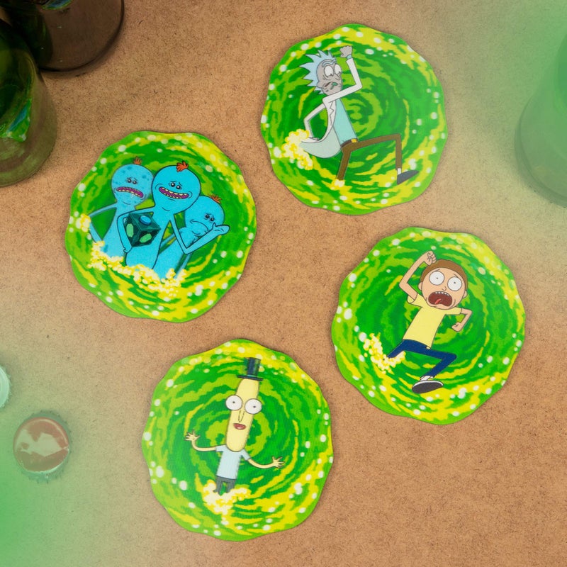 Paladone Rick and Morty 3D Set of 4 Drink Coasters, Multi Colored, 4 Count - Image 5