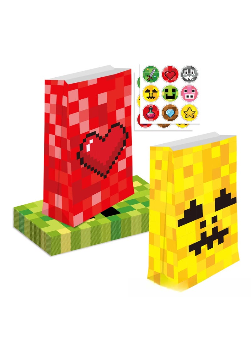 general 12pcs cartoon paper bag with handle with 18 stickers, kids girl birthday, party gift bag, party gift bag, gift bag, candy bag - Image 4