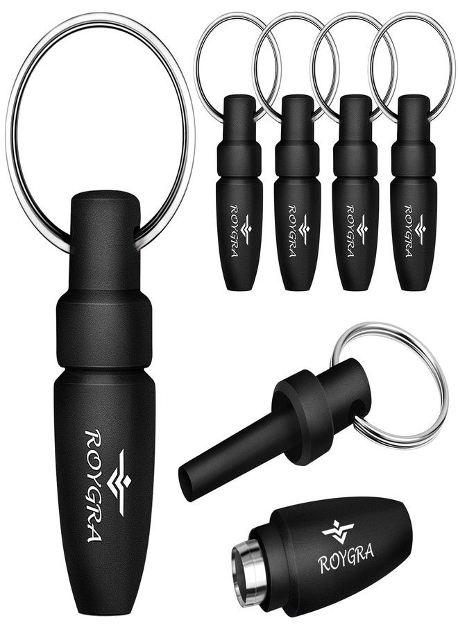 roygra Cigar Punch Cutter Set (6 Pack), Cigar Punch Tool, Plastic Mini Smoking Accessories with Key Chain Fit All Cigars, Portable Sharp Clean Cut - Black - Image 1