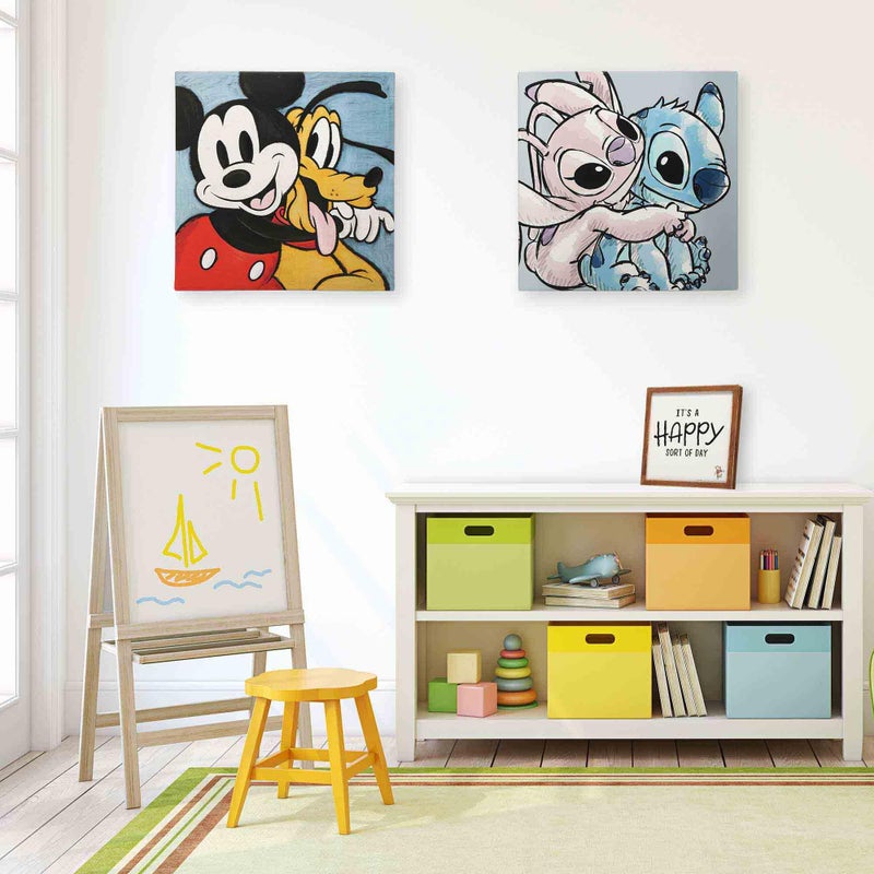 Open Road Brands Disney Lilo and Stitch With Angel Gallery Wrapped Canvas Wall Decor - Adorable Stitch Wall Art For Home Decorating - Image 5