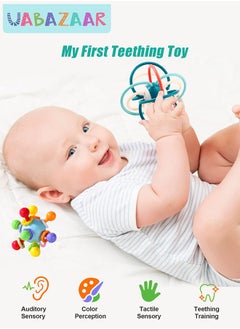 URbazaar 2Pcs Baby Teething Toys, Teething Toys for 0 3 6 9 12 Months Boys Girls, Newborn Baby Toys, Baby Rattles Toys, Sensory Chew Toys, 1 Year Old Baby Shower Gifts  - Image 4