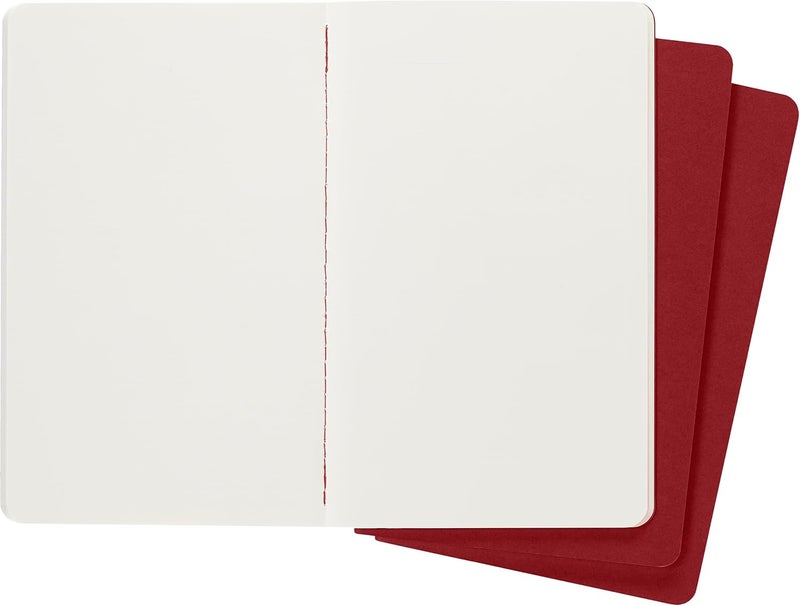 MOLESKINE Cahier Journal Large Size Plain Pages Cranberry Red Cover 64 Pages - Image 2