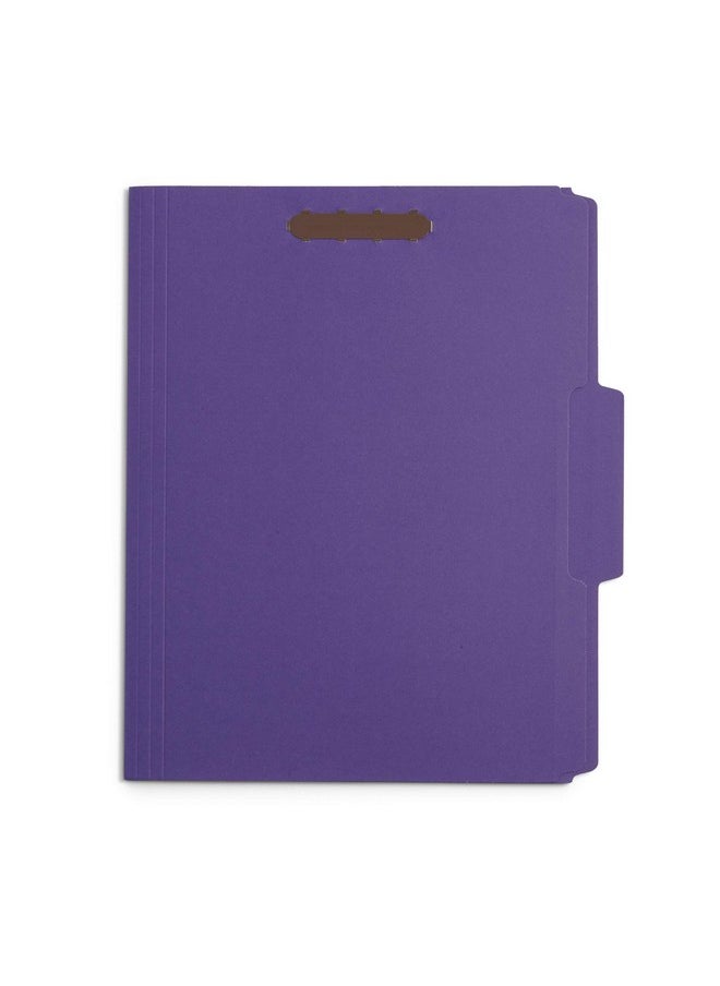 Blue Summit Supplies 50 Purple File Folders With Fasteners 1/3 Cut Reinforced Tab Durable 2 Prong Fastener File Folder Designed To Organize Standard Medical Files Law Client Files Office Reports Letter Size Purple  - Image 4