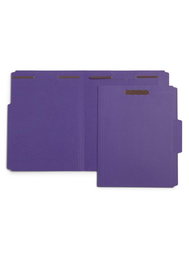 Blue Summit Supplies 50 Purple File Folders With Fasteners 1/3 Cut Reinforced Tab Durable 2 Prong Fastener File Folder Designed To Organize Standard Medical Files Law Client Files Office Reports Letter Size Purple  - Image 3
