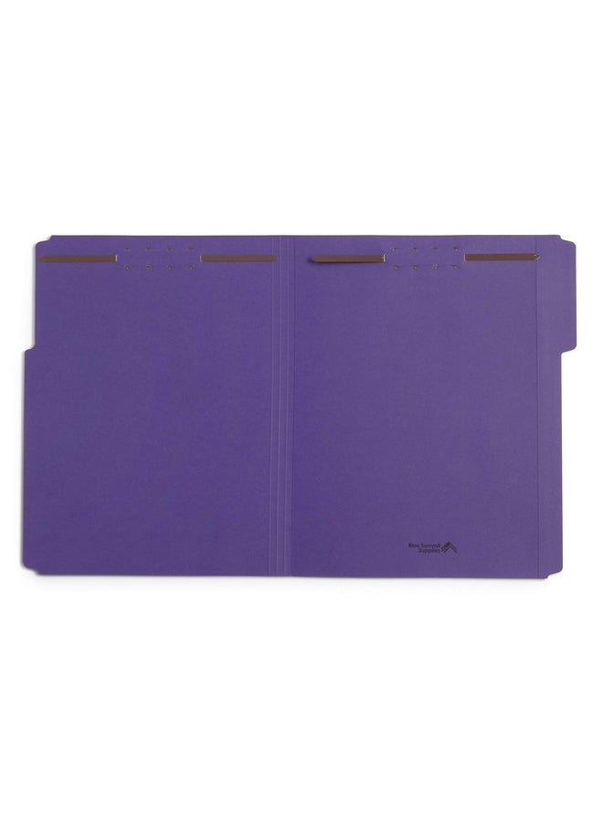 Blue Summit Supplies 50 Purple File Folders With Fasteners 1/3 Cut Reinforced Tab Durable 2 Prong Fastener File Folder Designed To Organize Standard Medical Files Law Client Files Office Reports Letter Size Purple  - Image 5