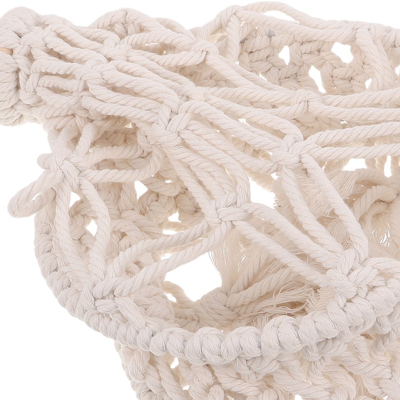 Macrame Lamp Shade: Bohemian Handwoven Cotton Rope Lampshade For Pendant - Macrame Woven Lamp Shade Cover Rustic Light Fixture (Lightbulb Not Included) - Image 2