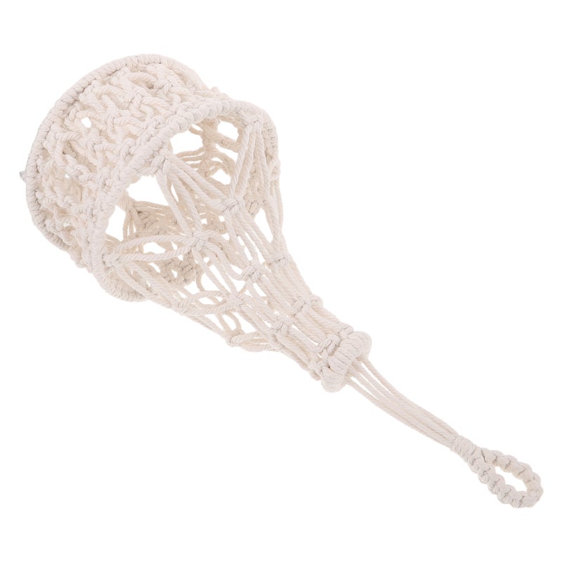 Macrame Lamp Shade: Bohemian Handwoven Cotton Rope Lampshade For Pendant - Macrame Woven Lamp Shade Cover Rustic Light Fixture (Lightbulb Not Included) - Image 1