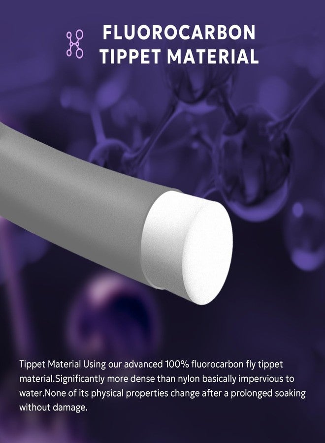 اس اف خيط فلوروكربون شفاف SF مع حامل، خيوط صيد الذباب، خيوط رئيسية لصيد سمك السلمون المرقط، 75 متر، مقاس 0-1-2X، 3 قطع - Image 4
