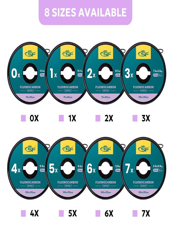 اس اف خيط فلوروكربون شفاف SF مع حامل، خيوط صيد الذباب، خيوط رئيسية لصيد سمك السلمون المرقط، 75 متر، مقاس 0-1-2X، 3 قطع - Image 3