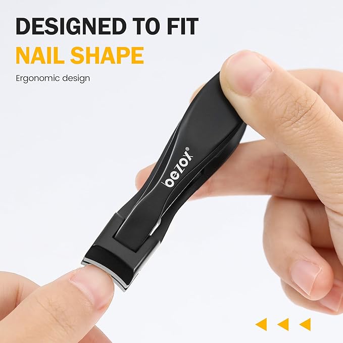 BEZOX WellMade Nail Clipper Set 2 Pcs Wide Jaw Opening Nail Clipper for Fingernail and Toenail Premium Stainless Steel Sharp Sturdy Finger Nail Clipper - Image 3