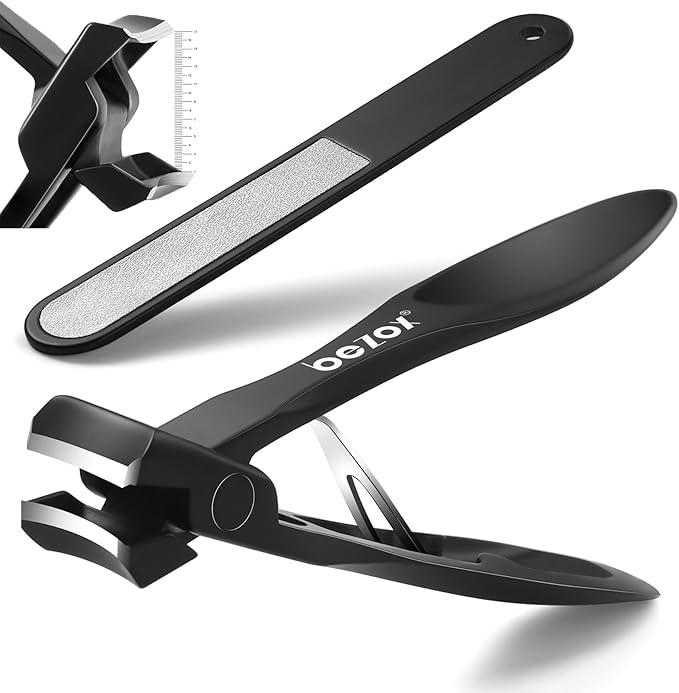 BEZOX WellMade Nail Clipper Set 2 Pcs Wide Jaw Opening Nail Clipper for Fingernail and Toenail Premium Stainless Steel Sharp Sturdy Finger Nail Clipper - Image 1