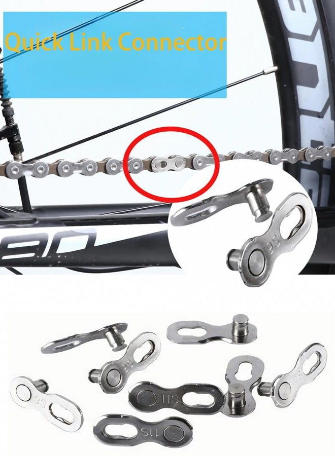 MyyYiTar 12 Speed Bike Chains Link Connectors Replacement Spares Stainless Master Chain Repair Kits,10 Sets Master Chain Conectors 5 Pairs Quick Link Hooks - Image 2