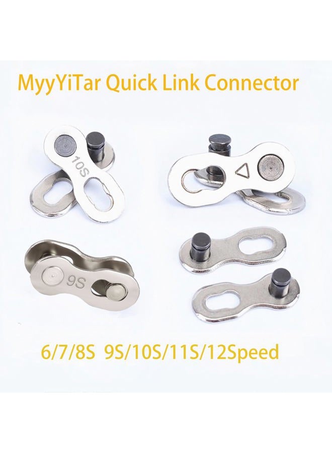 MyyYiTar 12 Speed Bike Chains Link Connectors Replacement Spares Stainless Master Chain Repair Kits,10 Sets Master Chain Conectors 5 Pairs Quick Link Hooks - Image 4