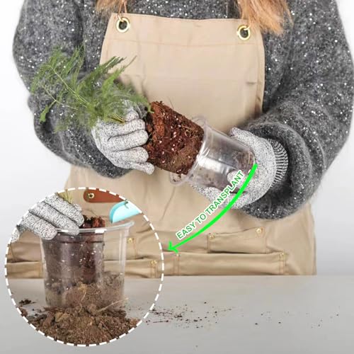 JERIA 30 Pack 6/5/4Inch Clear Nursery Pots with Drainage Holes, Clear Plant Pot for Planting, Transparent Plastic Plant Pots,Durable Seed Starting Pot for Succulents - Image 3