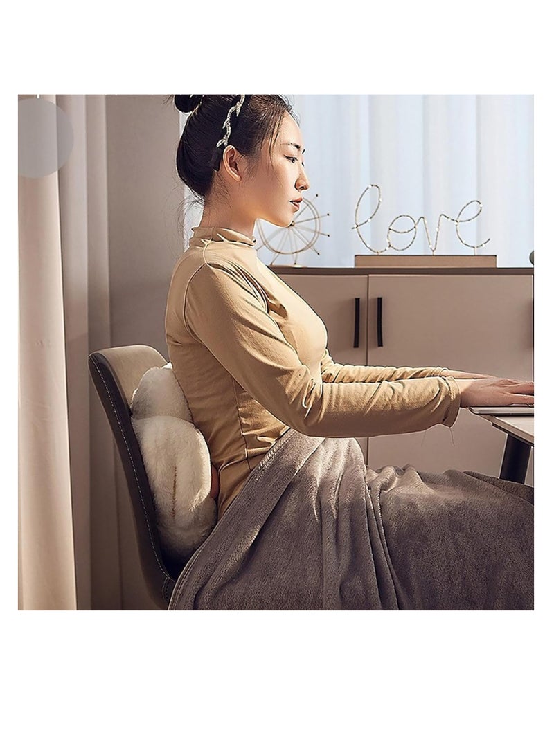 3 in 1 Cat Paw Pillow Blanket with Hand Warmer Pockets - Soft Plush Throw Pillow, Foldable Nap Blanket & Warm Hand Cushion for Home Office Car Travel, Zippered Multi-Use Lounge Pillow (40x35cm Pillow + 100x180cm Blanket-Grey) - Image 4