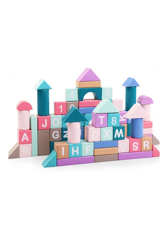 NIBEMINENT 87-Pieces Wooden Building Blocks Educational Toys - Image 1
