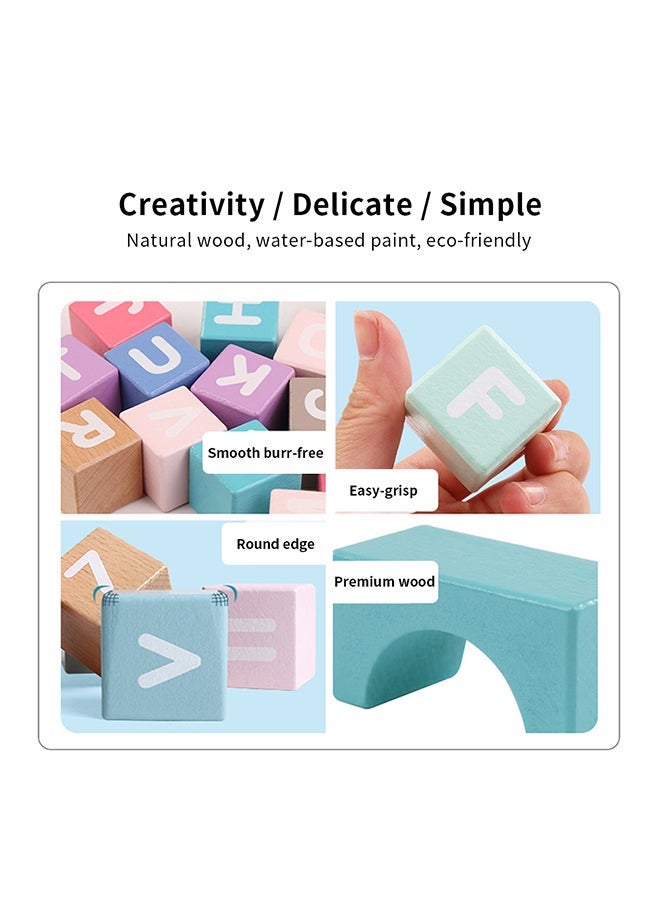 NIBEMINENT 87-Pieces Wooden Building Blocks Educational Toys - Image 3