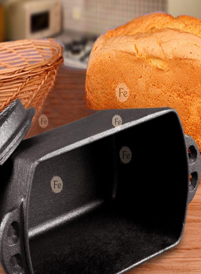 bangminda Cast Iron Bread Pan with Lid, Bread Baking Pans for Homemade Bread,Heavy Duty Bread Maker,Cast Iron Roaster,Sourdough Sandwich Loaf Oven Pan - Image 5