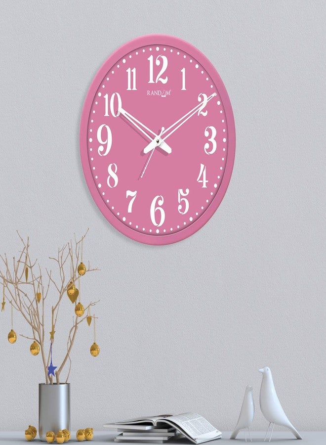 RANDOM 12-inch Plastic & Glass Decorative Wall Clocks for Home,Living Room, Lobby, Kitchen, Plastic Analog Stylish Wall Clock - Image 2